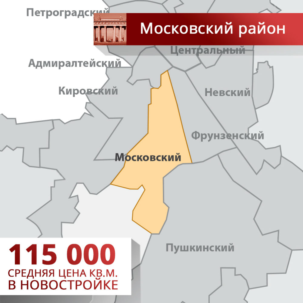 Питер московский район карта