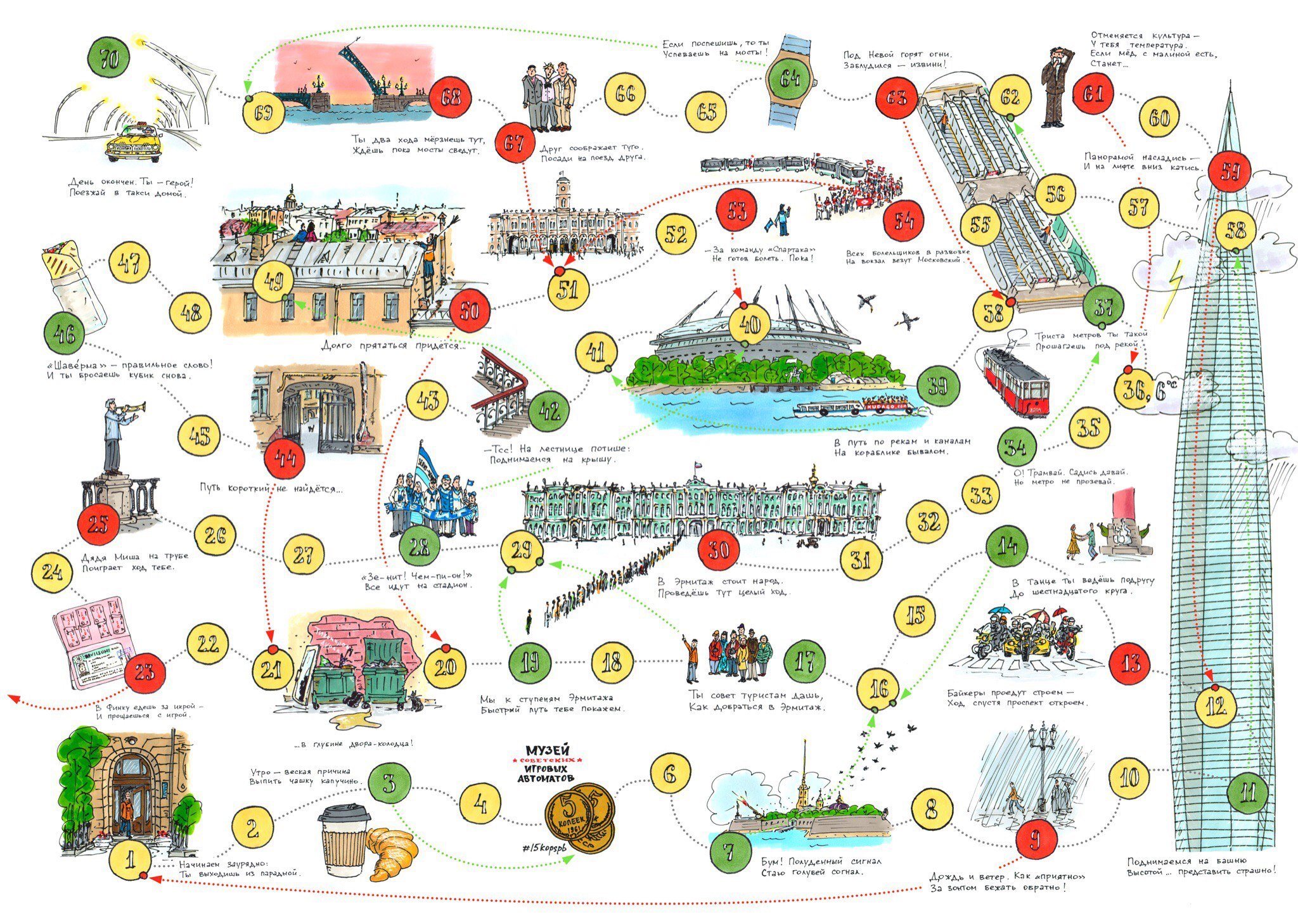 С утра до вечера: в Петербурге выпустили новую версию ленинградской игры- ходилки - KP.RU